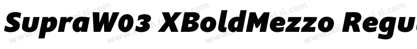 SupraW03 XBoldMezzo Regular字体转换